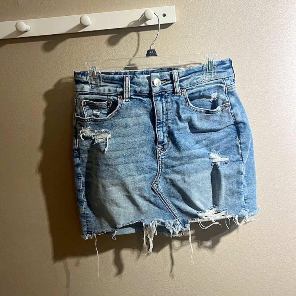 American Eagle Super Stretch Jean Skirt